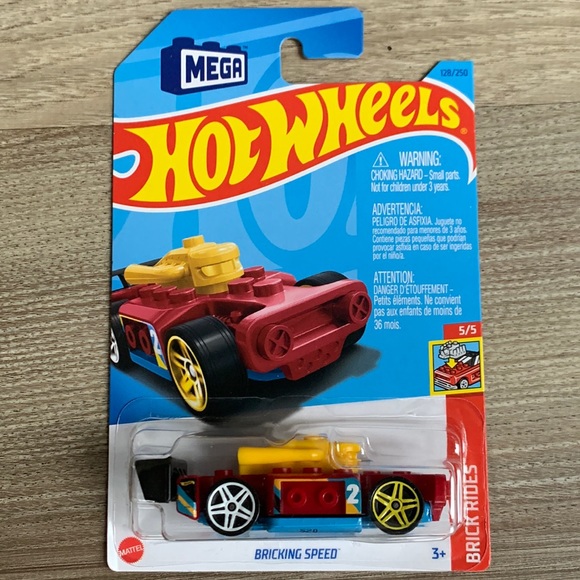 Hot Wheels Car Bricking Speed Brick Rides 5/5 MEGA Hotwheels Mattel 128/250 New - Picture 1 of 4